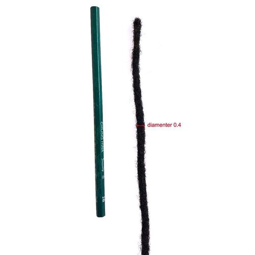 YONNA Human Hair Microlocks Sisterlocks Dreadlocks Extensions 20Locs Full Handmade (Width 0.4cm) 10inch Natual Black #1B