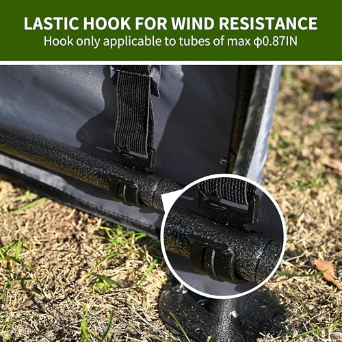 Extra Large Outdoor Dog Tent Replacement Canopy, Big Dog Shade Shelter with Three-Sided Breathable Mesh Windows 4'x 4'x 3....