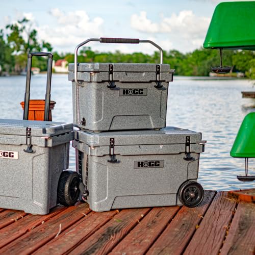Hogg Insulated Cooler, Rotomolded Cooler with Rubber Gasket Seal for Insulation, Comes with Cupholders, Fishing Ruler, and...