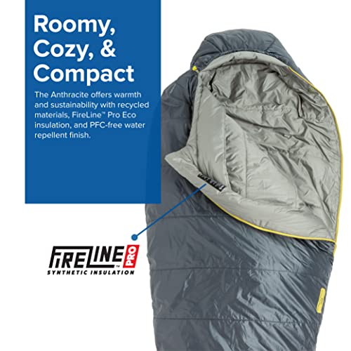 Big Agnes Anthracite | 20-30 Degree Fireline Pro Synthetic Fill Mummy Sleeping Bag