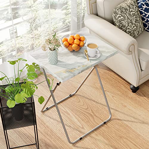 Garden 4 you Portable Folding TV Tray Dinner Snack Trays Table Portable Foldable Table Small Sofa Bedside Tables with Ligh...