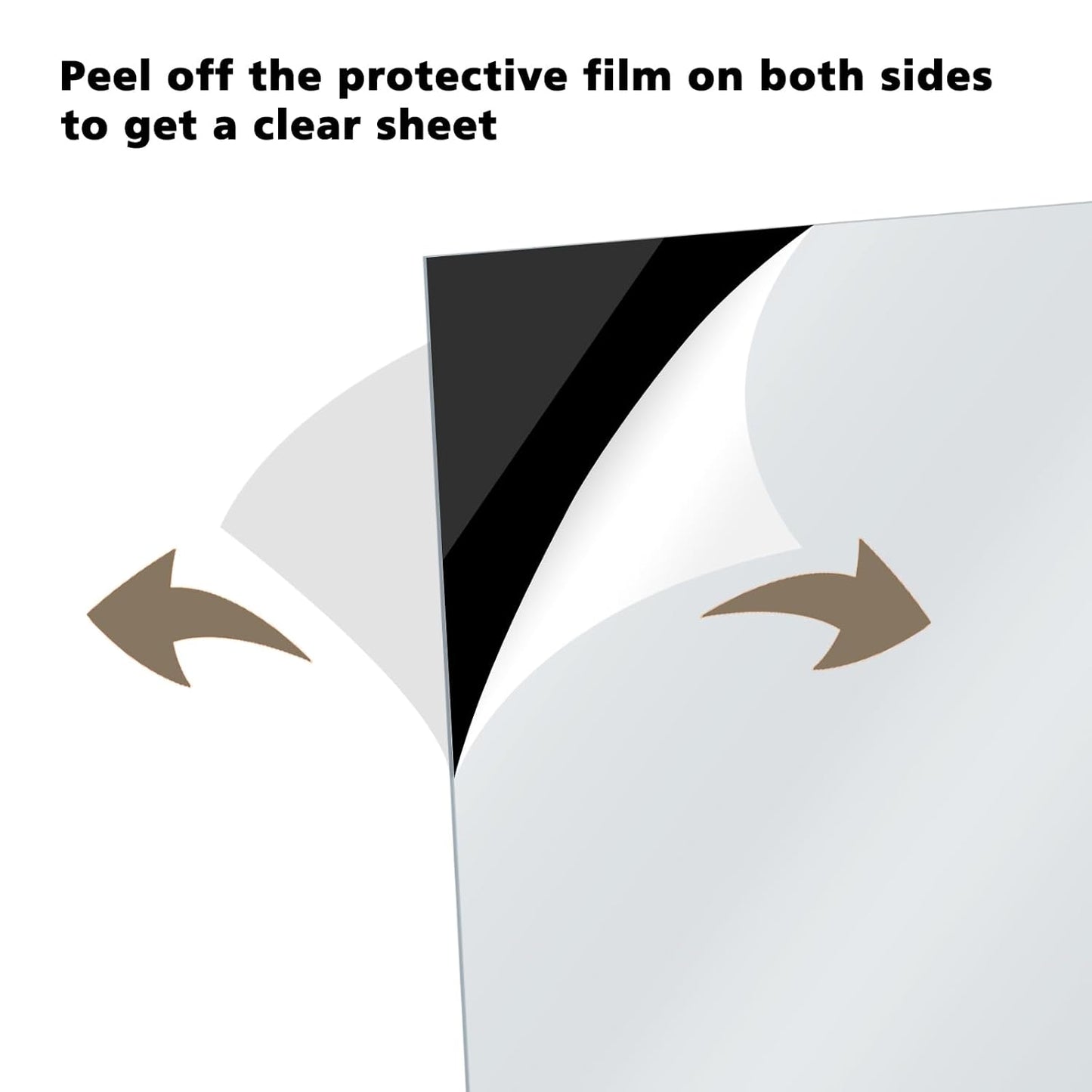 Egofine 12" x 16" Black Plexiglass Sheets 6 Pack 0.04 Inch Cast Acrylic Sheet Thick for DIY Craft Projects, Painting, Photography, Sign, Display Stand, Home Decor, Easy to Cut