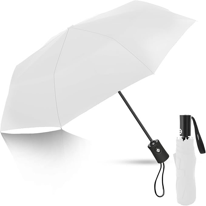 EZIYIN Travel Compact Umbrella, Folding Travel Umbrella for Rain and Shine Small, Windproof Automatic Open/Close, Portable...