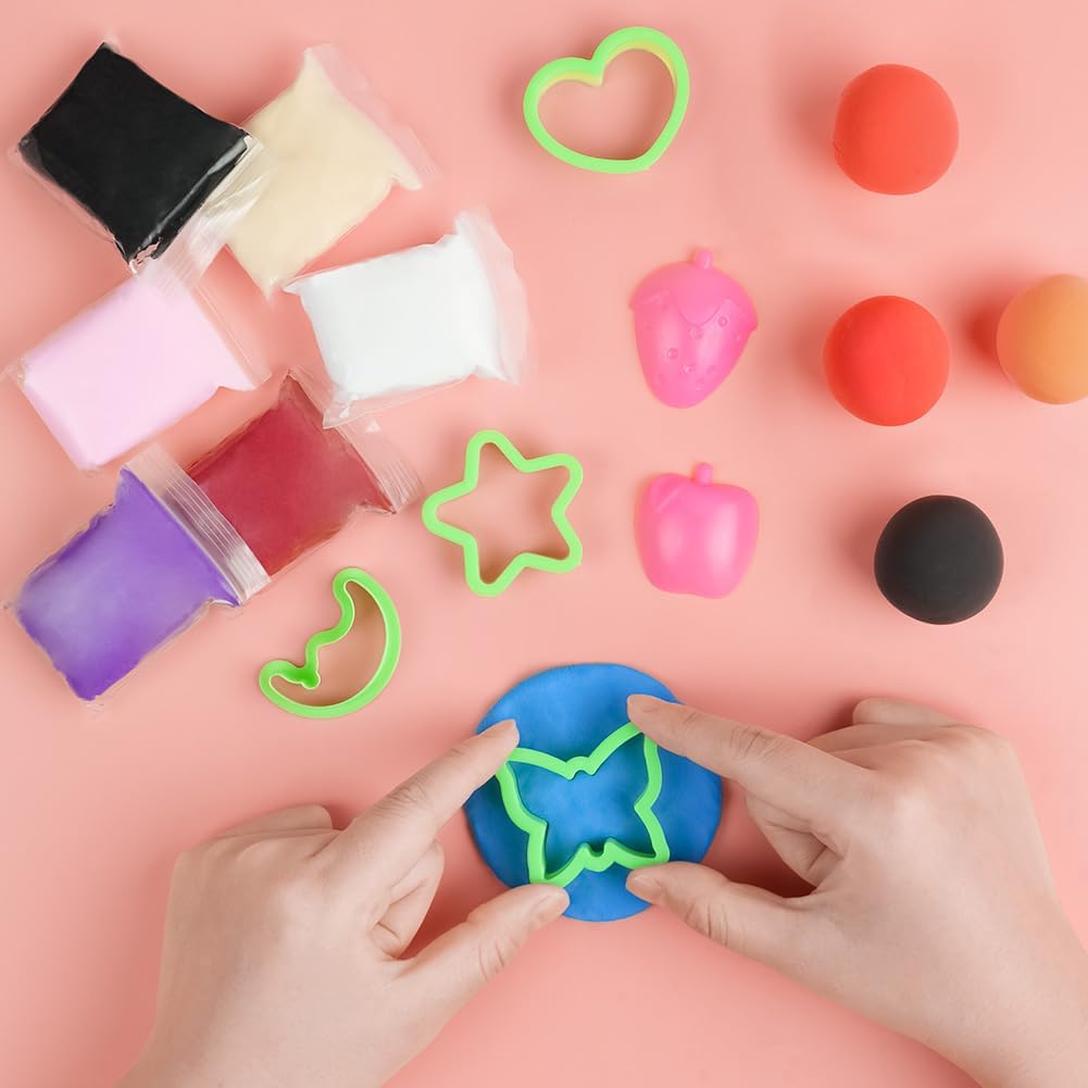 Ainiv Air Dry Clay Kit, 72 Colors DIY Model Magic Clay for Kids, Modeling Clay with 6 Sculpting Tools, Safe and Non-Toxic, Ultra Light Arts and Crafts Kits for Boys Girls, Best Gifts for Kids