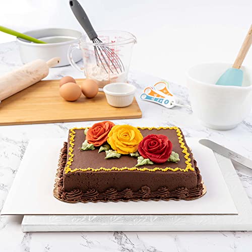 Dulcet Delights Rectangle Half Sheet Cake Drum - Decorative Cake Board for Cakes, Desserts & More - Food Safe - Disposable...