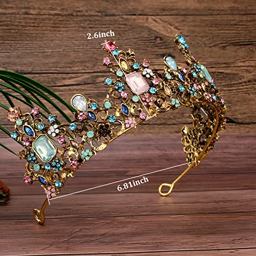 Didder Baroque Vintage Crowns and Tiaras - Royal Princess Crowns for Girls and Women - Wedding, Halloween, Christmas, Pro...