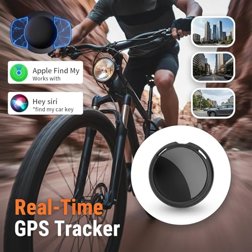 No Subscription Mini GPS Tracker for Vehicles Work with Find My(iOS Only) Magnetic Case Real Time Tracker Tag Hidden Car L...