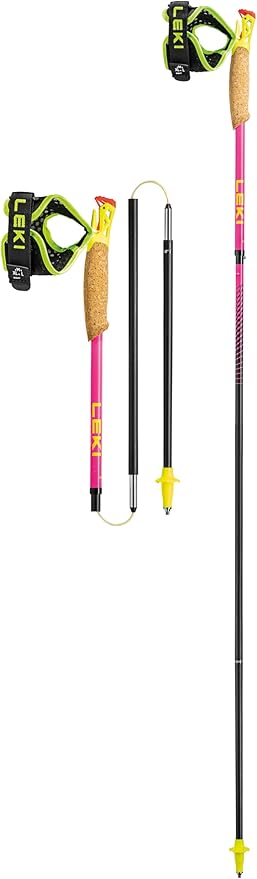LEKI Ultratrail FX.One Superlite Trekking Poles - Carbon Foldable Ultralight Poles for Hiking & Trail Running