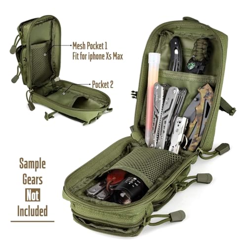 Tactical Molle Utility Pouch, EDC Tool Pouch Tactical Phone Pouches Mini Waist Pouches