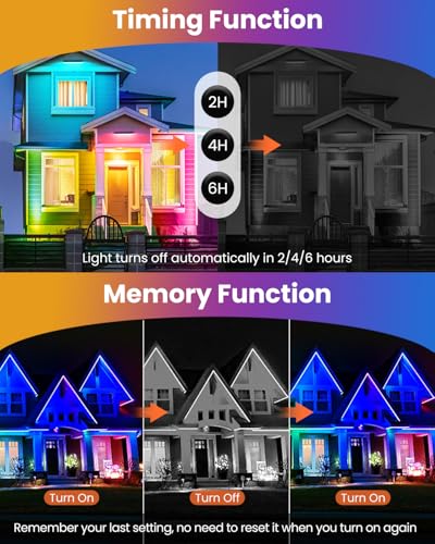 MEIKEE 25W RGBW LED Wall Washer Light, RGB Color Changing LED Strip Lights with Plug, IP66 Waterproof Outdoor RGBW Wall St...