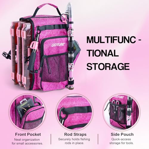 Goture Fishing Rod and Reel Combo - Green Telescoping Fishing Pole Portable Travel Kit with Carrier Bag for Freshwater Sal...