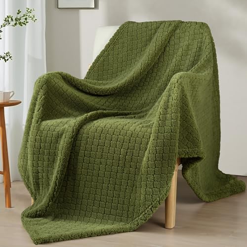 Exclusivo Mezcla Fleece Throw Blanket for Couch, Soft Warm Throw Blanket for Fall Winter, Cozy and Lightweight Decorative ...