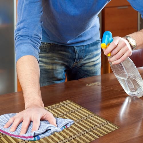 Bamboo Essentials Bamboo Placemats 4 Pack Heat-Resistant, Non-Slip Lightweight & Portable for Dining/Picnics Made for Any ...