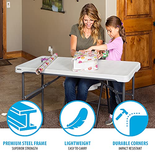 LIFETIME 280478 Commercial Nesting Folding Table, 4-Foot