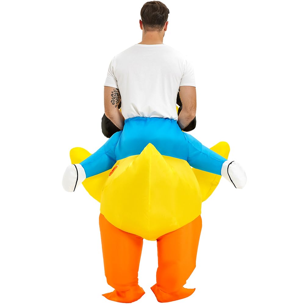 KOOY Inflatable Duck Costume Adult, Inflatable Costumes Women Men, Ride On Duck Suit Blow Up Costume for Adults, Party Halloween Costumes