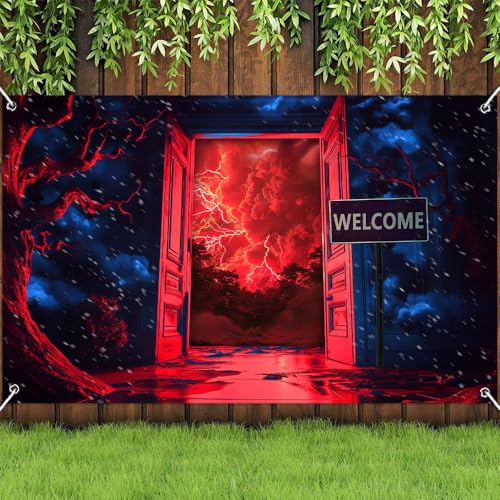 TOAOFY 6x4ft Horror Forest Background Welcome to The Other Side Backdrops Backdrop Reversing World Gate Backdrop Kids Birt...
