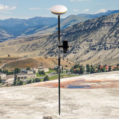 Fancyall GPS Pole, 6.6FT Surveying Prism Pole, 2M Prism Pole for Land Surveying, Black