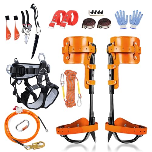 Gdsinstna Tree Climbing Spikes,Tree Climbing Gear,Tree Climbing Kit Suitable for Climbing Trees, Picking Fruits,etc