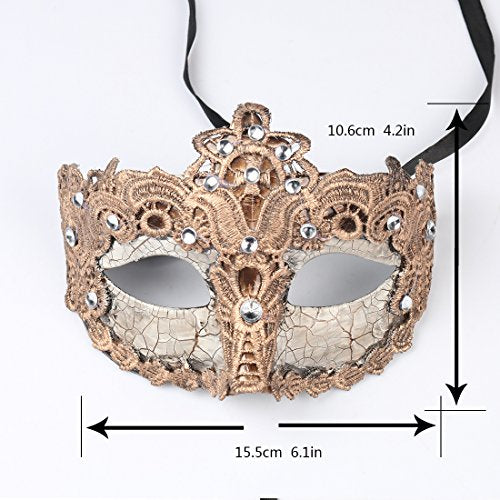 YU FENG Venetian Masquerade Mask for Women Couples Besties-Prom,Balls,Mardi Gras,Halloween and Parties Costume Mask