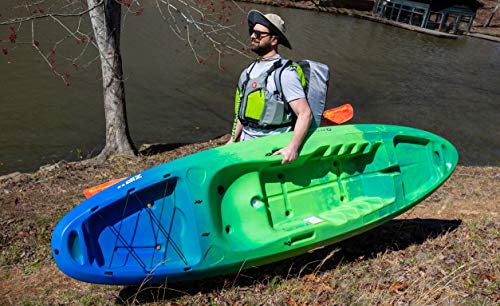 Perception Zip 9.5 | Sit on Top Kayak for All-Around Fun | Stable and Fast | Rear Storage with Tie Downs | 9' 6"