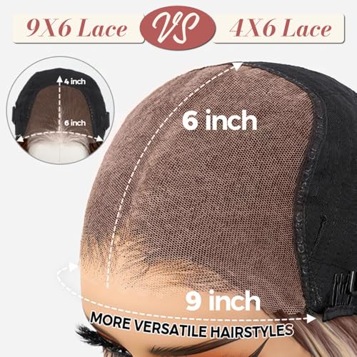 Blonde Wigs Human Hair Glueless Pre Plucked Pre Cut 26 Inch Ombre Lace Front Wig Human Hair 9x6 Loose Body Wave Wig Human Hair 220% Density Glueless Wigs for Black Women