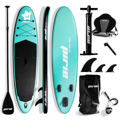 (Extra Large) Inflatable Paddle Board, SUP for 2+1 People/Family, Stand Up Paddle Board with (Beginner Friendly) StabilTra...