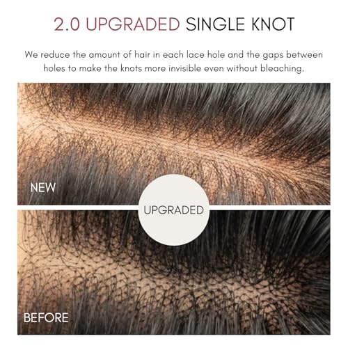 Water Wave Skinlike Real HD Lace 6x6 Closure Only Human Hair, 0.09mm Ultra-thin Invisible Swiss Curly HD Lace Deep Part Closure Pre Plucked 12A Virgin Wet n Wavy Single Knot Natural Black 14Inch