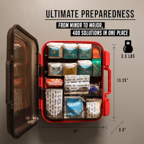 EVERLIT 400 Pcs OSHA/ANSI Compliant First Aid Kit Type III Class A Medical Kit Professional Med Kit Supplies for Contracto...