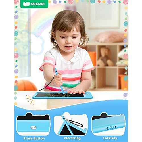 KOKODI LCD Writing Tablet, Gifts for 3 Years Old Boys and Girls£¬10 Inch Colorful Doodle Board Drawing Tablet, Erasable Reusable Electronic Drawing Pads, Educational and Learning Toys for Kids