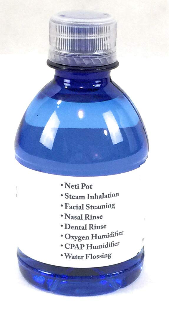 AQUAPAP 12 Ounce 8 Pack Vapor Distilled CPAP Water | 1-2 nites per Bottle | for use with Resmed and Respironics Machines