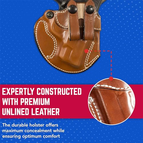 DeSantis Cozy Partner IWB Holster - Holster IWB, Conceal Carry Pistol Holster, Concealed Gun Holster for Men & Women, Compact, Adjustable Leather Holster