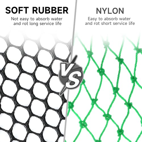 SANLIKE Fly Fishing Net, 24.6 Inch Soft Silicone Catch and Release Fly Fishing Net with Durable Lanyard, Portable for Trou...