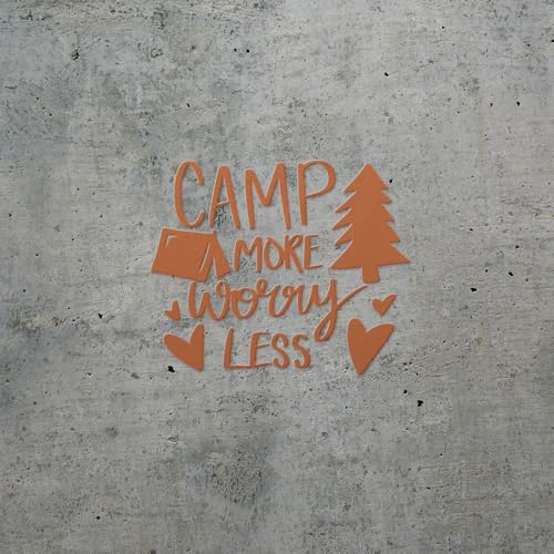 Decal Stickers of Camping Camp More (Nut Brown) (Set of 2) Premium Waterproof Vinyl Decal Stickers for Laptop Smartphone C...