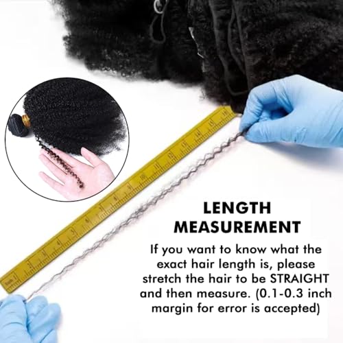 Mongolian Afro Kinky Curly Human Hair 3 Bundles (18 18 18 Inch) Afro Curly Weave Hair Extensions for Black Women Unprocessed Virgin Hair Afro Kinky Human Hair Bundles Natural Color