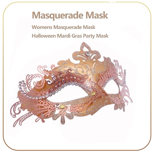 Geek-M Women/Men Masquerade Metal Masks Venetian Halloween Costume Mask Mardi Gras Mask
