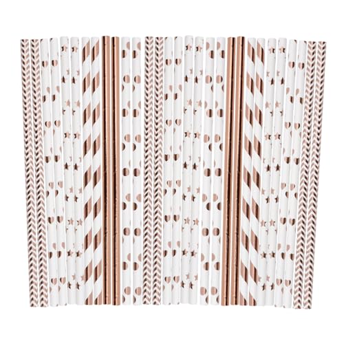NIEITRK 100 Pcs Disposable Paper Straws,7.75"x0.24" Paper Straws for Drinking,Disposable Drinkware for Stand Supplies Bar,...