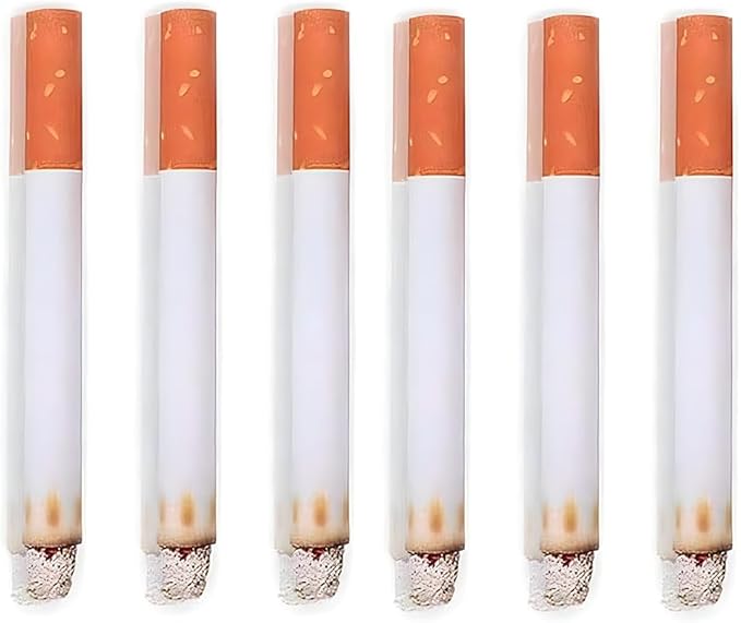 Fake Puff Cigarettes Costume Accessory - 3.25", 6 Count - Durable & Realistic - Ideal For Themed Parties & Theatrical Perf...