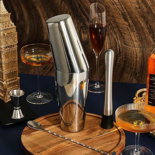 Tessco for You Cocktail Shaker Set, 16 Pcs Stainless Steel Bar Set Including Boston Shaker, Muddler, Double Measuring Jigg...