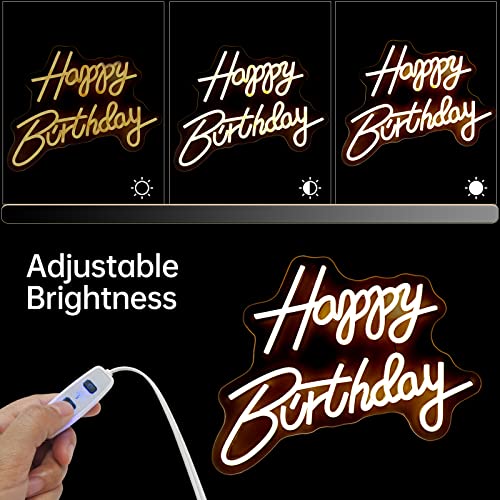 Happy Birthday Neon Sign, Happy Birthday Light Up Sign, Neon Happy Birthday Sign, Happy Birthday Led Sign for Backdrop All...