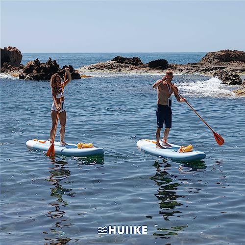 HUIIKE Inflatable Paddle Board for Adults with Accessories Included, Oar, Fins, Pump. Stand Up Paddleboard Great Stability...