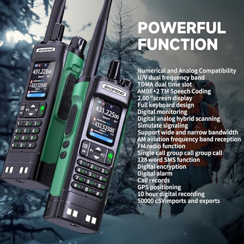 BAOFENG UV-32 UV32 10W Ham 2 Way Radio GPS One-Key Frequency Matching Writing Frequency APP Satellite Positioning Type-C U...