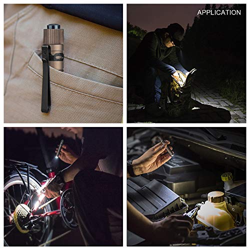 OLIGHT I3T EOS 180 Lumens Dual-Output Slim EDC Flashlight for Camping and Hiking, Tail Switch Flash Light with AAA Battery...