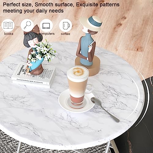 TV Tray Table, Round Folding Table, Foldable Snack Tray for Eating, Small Folding Table Set of 2, Dinner Table for Couch, ...