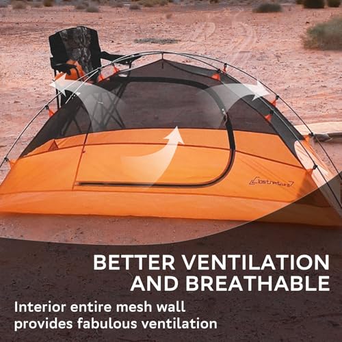 Clostnature Lightweight Tent for Backpacking - 1/2/3/4 Person Ultralight Backpacking Tent, Waterproof Easy Setup Camping T...