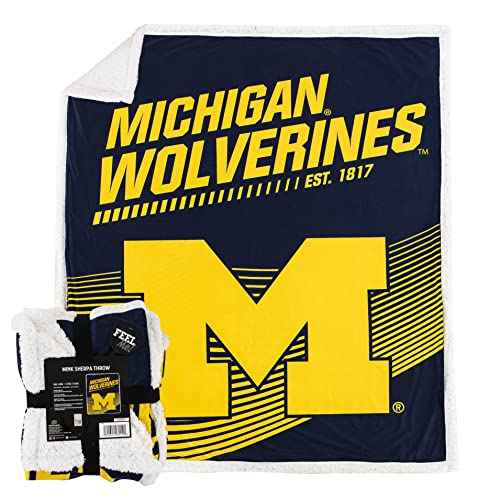 Northwest NCAA Unisex-Adult Mink Sherpa Throw Blanket