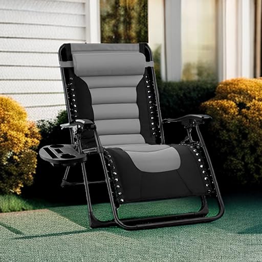 Best Choice Products Oversized Padded Zero Gravity Chair, Folding Outdoor Patio Recliner, XL Anti Gravity Lounger for Back...