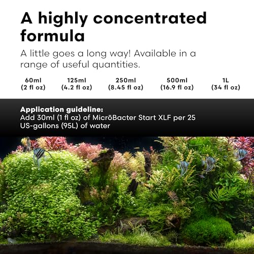 Brightwell Aquatics MicroBacter Start XLF - Concentrated Freshwater Nitrifying Bacteria - Quick Start Fish Tank Starter, L...