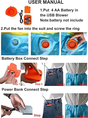 ZISUEX Inflatable Costume Adult Blow up Costume Halloween Costume inflatable Suit for Men Chirstmas costume adult