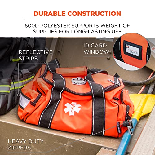 Ergodyne Arsenal 5215 Large Medic First Responder Trauma Duffel Bag with Shoulder Strap, Orange