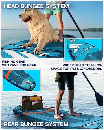 Flypark Standard&Family Bundles｜11'x34 & 11'x35 Inflatable Stand Up Paddle Boards, All Accessories+2, 116L Backpack, Shoul...